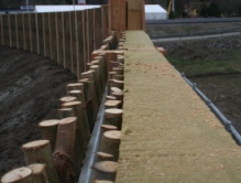 Acoustic Green Barrier - woven willow one side, RockDelta core and mesh on the other